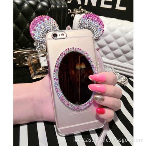 Chinese factory supplier cheap lovely Diamond phone accessories case For iPhone 7